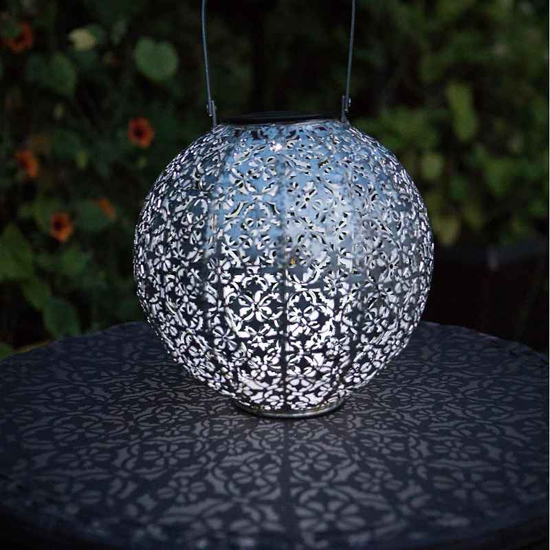 Casablanca Solar Lantern - Silver